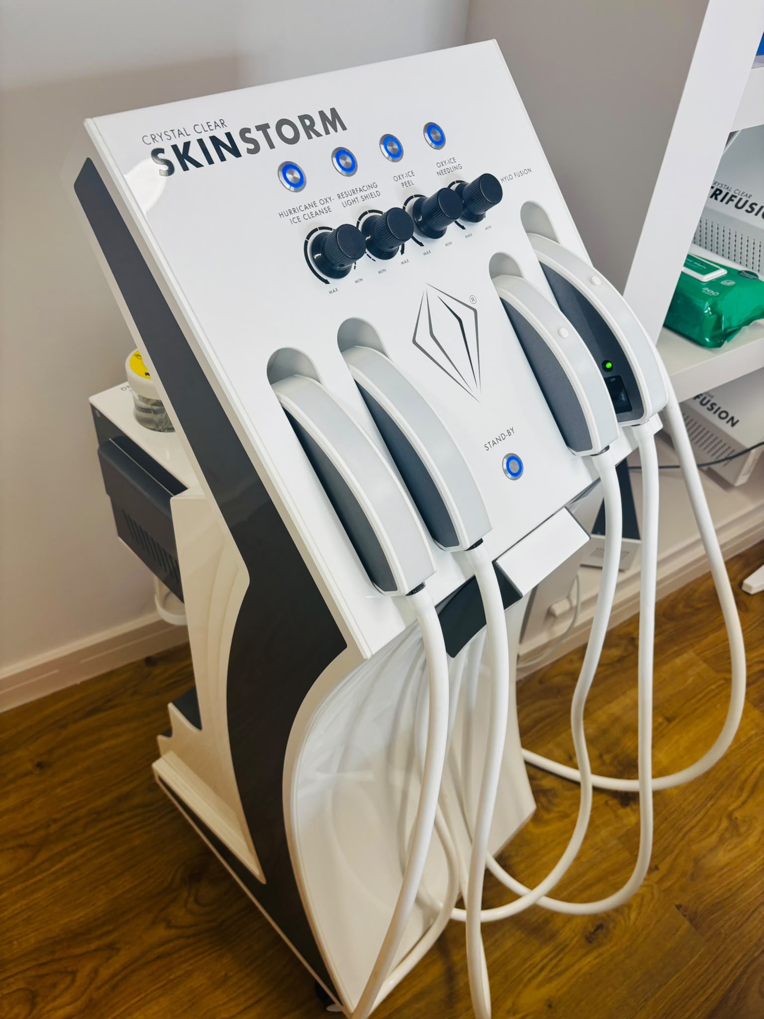 Crystal Clear Skinstorm facial treatment machine at Revive Skin & Sculpt